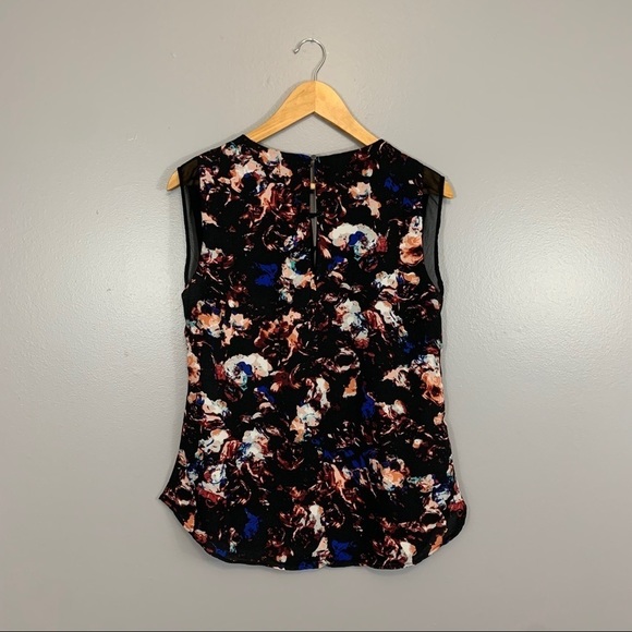 RW&CO | Womens Sleeveless Floral Dress Blouse Summer Business Casual Size Medium - Picture 3 of 8